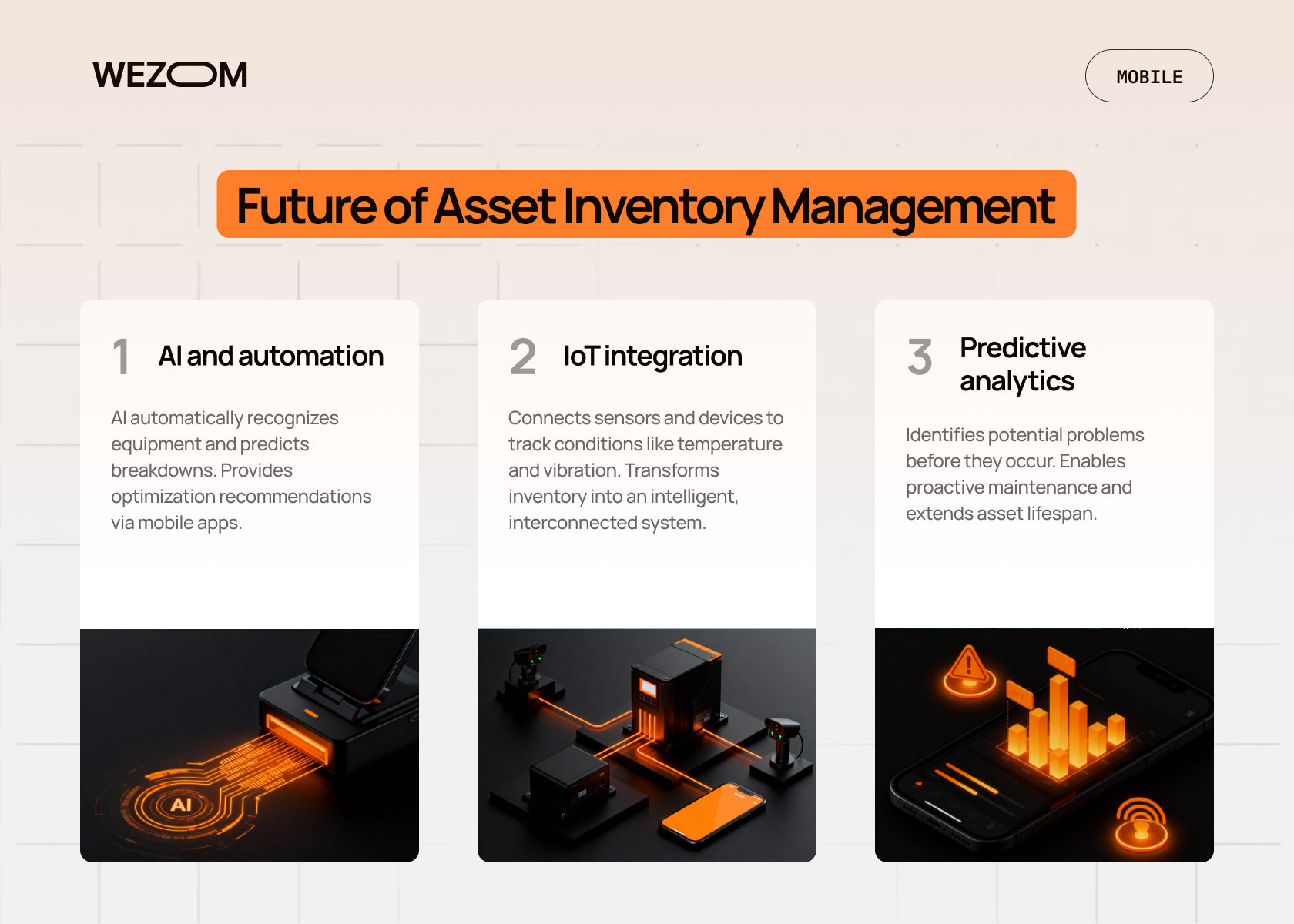 Future of asset inventory management with AI automation, IoT integration, and predictive analytics in mobile asset tracking software
